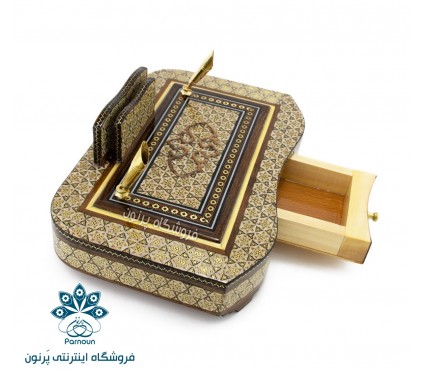 جا قلمی رومیزی خاتم کاری مدیریتی 24 در 16 cm