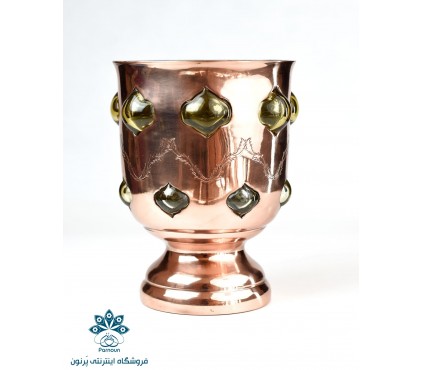 شکلات خوری مسی طرح ترنج زرد فرانام