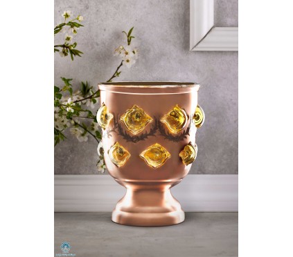 شکلات خوری مسی طرح ترنج زرد فرانام