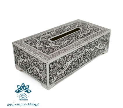 جا دستمال کاغذی نقره نما