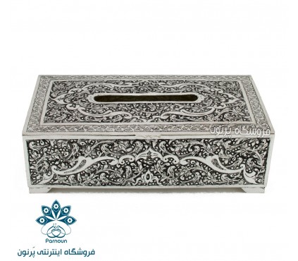 جا دستمال کاغذی نقره نما
