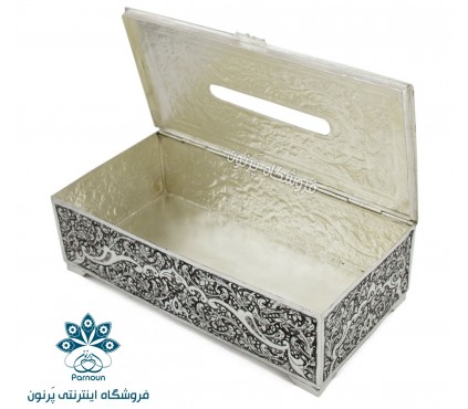 جا دستمال کاغذی نقره نما