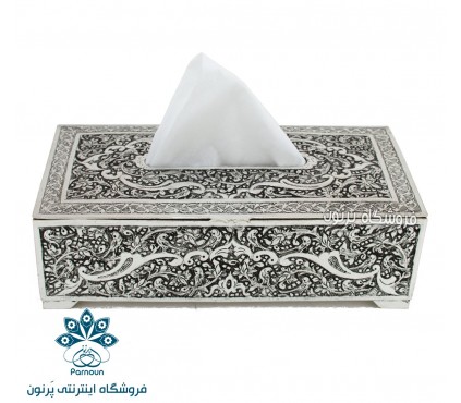 جا دستمال کاغذی نقره نما