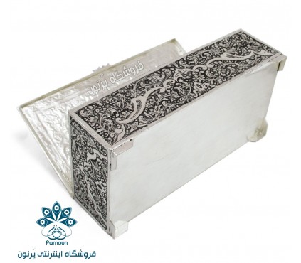 جا دستمال کاغذی نقره نما