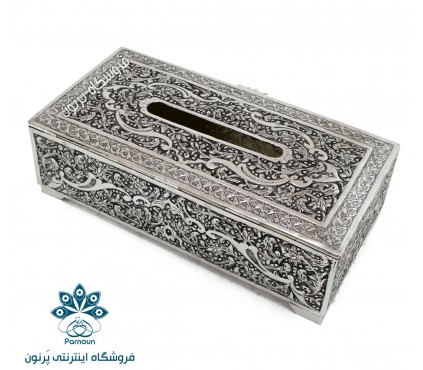 جا دستمال کاغذی نقره نما