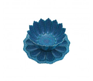 کاسه بشقاب میناکاری با طرح اسلیمی