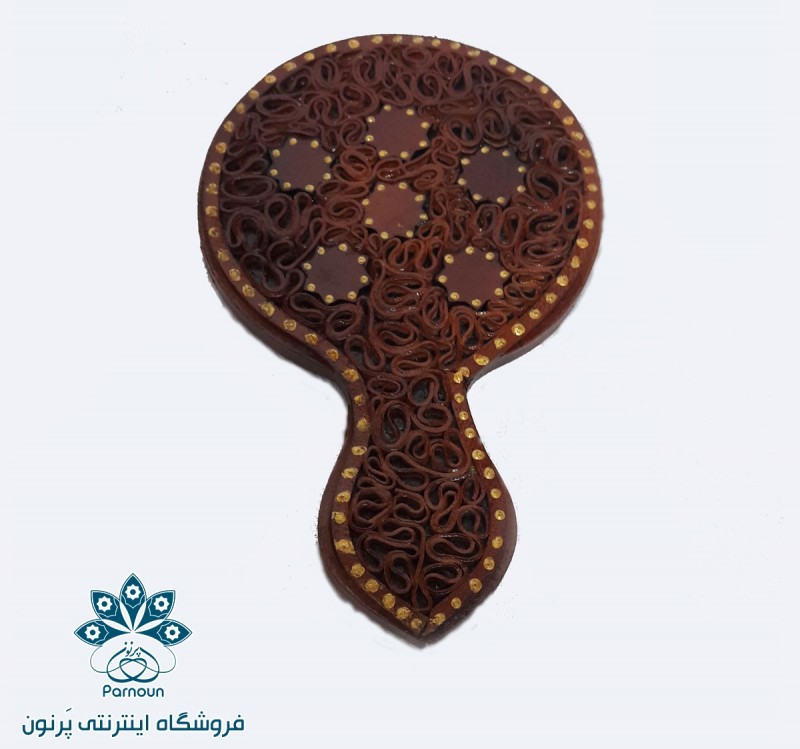 آیینه دسته دار چرمی 