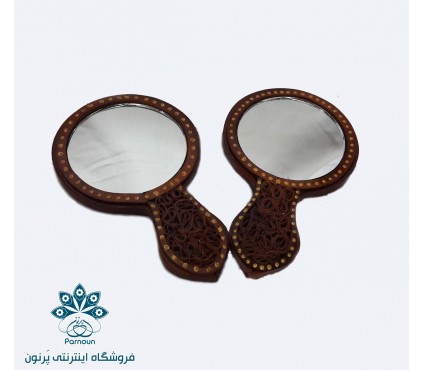 آیینه دسته دار چرمی 