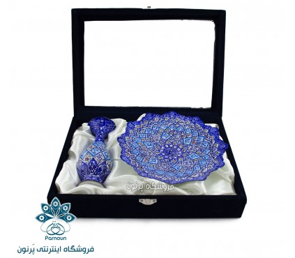 copy of ست گلدان و بشقاب میناکاری 30 سانتی