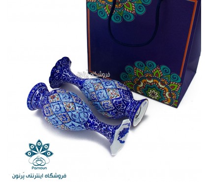 گلدان میناکاری 16 سانتیمتری