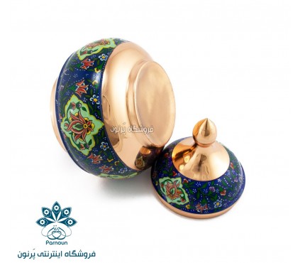 قندان مس و پرداز 18 سانتی