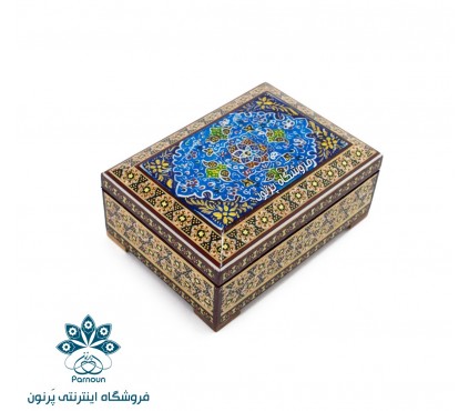 جعبه جواهر خاتم و نگارگری در 3 سایز