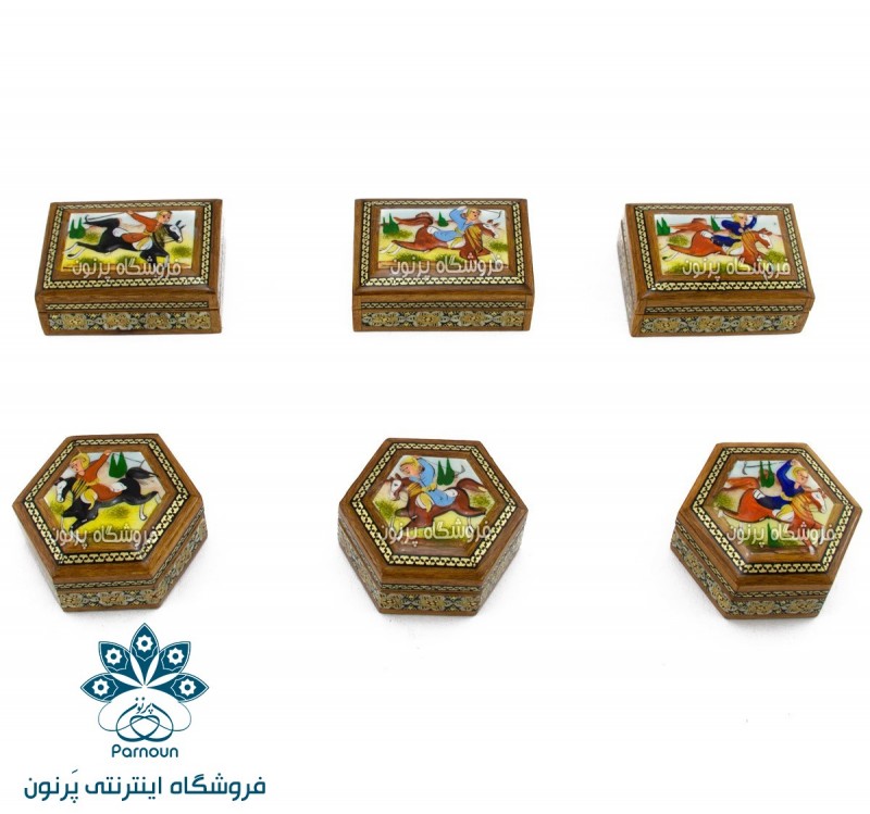 جعبه انگشتر خاتم‌ و نقاشی