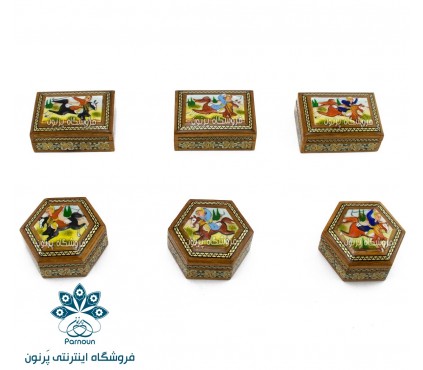 جعبه انگشتر خاتم‌ و نقاشی