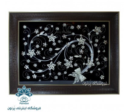 تابلو گل نقره 83 در 63 سانتیمتری