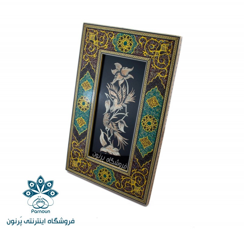 تابلو قلم‌زنی اصفهان با قاب زیبای نگارگری