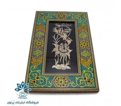 تابلو قلم‌زنی اصفهان با قاب زیبای نگارگری