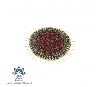 رومیزی / توسینی گرد قلمکاری ممتاز اصفهان طرح بُته جِقه