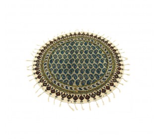 رومیزی گرد قلمکاری ممتاز اصفهان طرح بُته جِقه