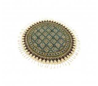 رومیزی گرد قلمکاری ممتاز اصفهان طرح گلریز