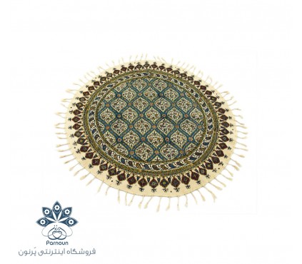 رومیزی گرد قلمکاری ممتاز اصفهان طرح گلریز