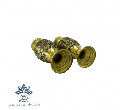 گلدان قلمزنی اصفهان با طرح صورت