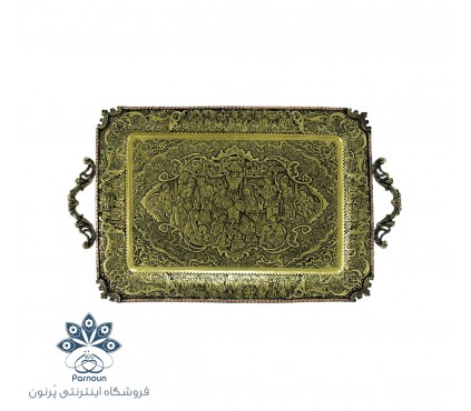 سرویس چای خوری قلمزنی اصفهان با طرح صورت