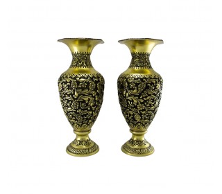 گلدان قلمزنی برجسته اصفهان