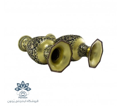 گلدان قلمزنی برجسته اصفهان