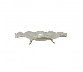 شیرینی خوری قلمزنی پایه کوتاه نقره نما