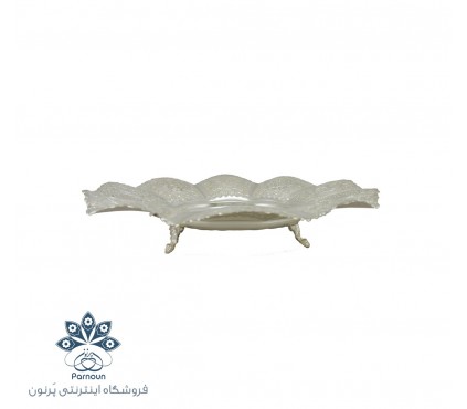 شیرینی خوری قلمزنی پایه کوتاه نقره نما