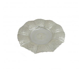 شیرینی خوری قلمزنی پایه کوتاه نقره نما