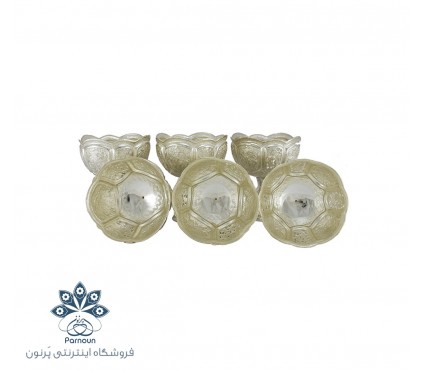 سری 6 تایی آجیل خوری قلمزنی نقره نما