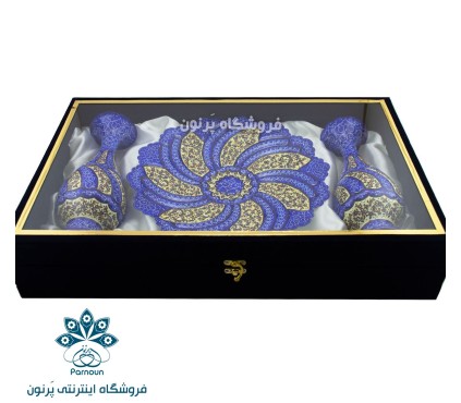 ست گلدان و بشقاب میناکاری 30 سانتی