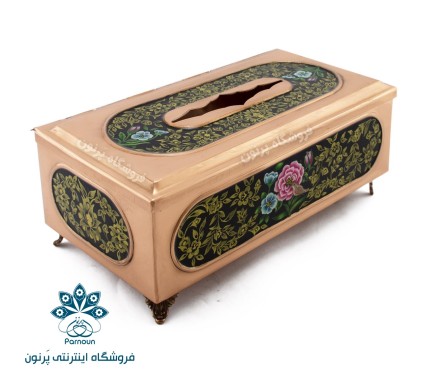 جعبه دستمال کاغذی مس و نقاشی