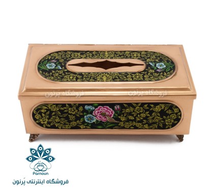جعبه دستمال کاغذی مس و نقاشی