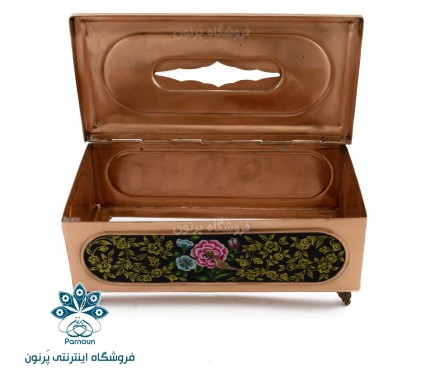 جعبه دستمال کاغذی مس و نقاشی