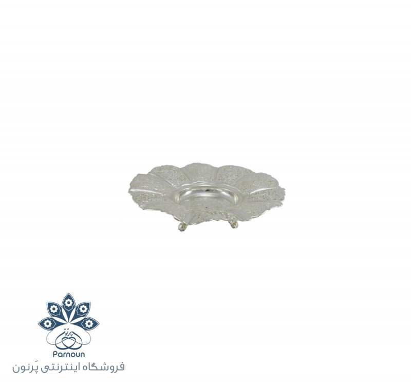 سری 6 تایی شیرینی خوری قلمزنی پایه کوتاه نقره نما