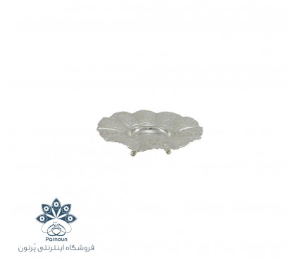 سری 6 تایی شیرینی خوری قلمزنی پایه کوتاه نقره نما