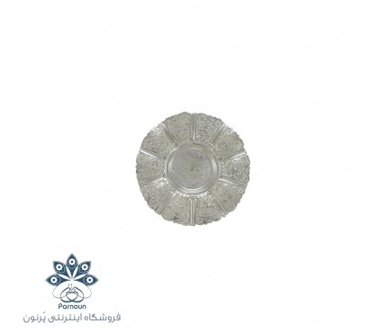 سری 6 تایی شیرینی خوری قلمزنی پایه کوتاه نقره نما