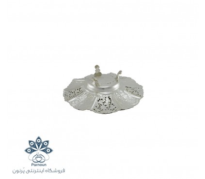 سری 6 تایی شیرینی خوری قلمزنی پایه کوتاه نقره نما