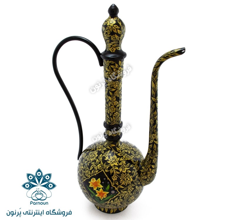 گلابدان مسی نقاشی شده آنتیک