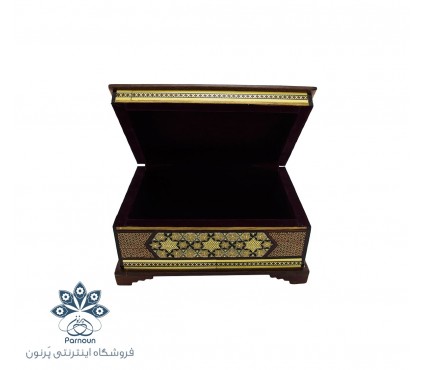 جعبه جواهرات خاتم اندازه متوسط با طرح زیبای مینیاتور