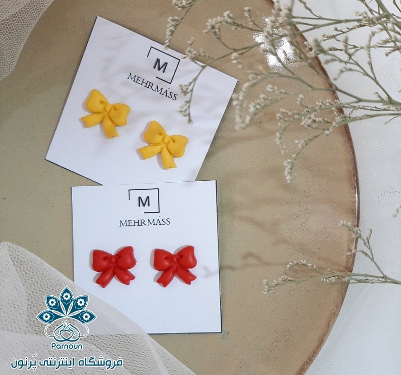 گوشواره طرح پاپیون