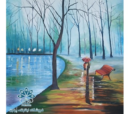 تابلوی رنگ روغن قرار عاشقانه