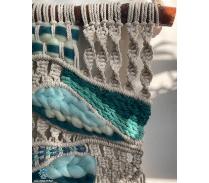 دیوار آویز مکرومه و تپستری بادامه