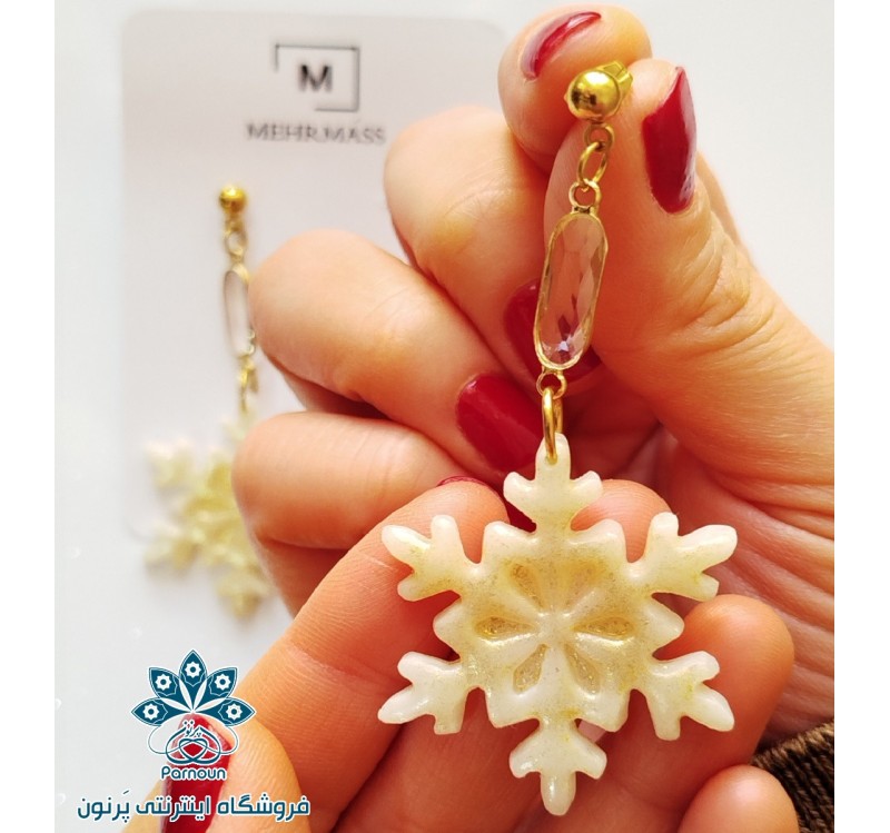 گوشواره طرح برف