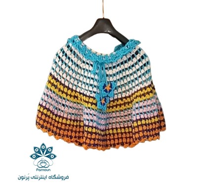 شنل گرد (پانچو )بچه گانه قلاب بافی