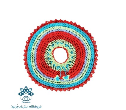 شنل (پانچو) گرد قلاب بافی بچه گانه