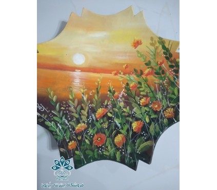 دیوارکوب سفالی طرح گل